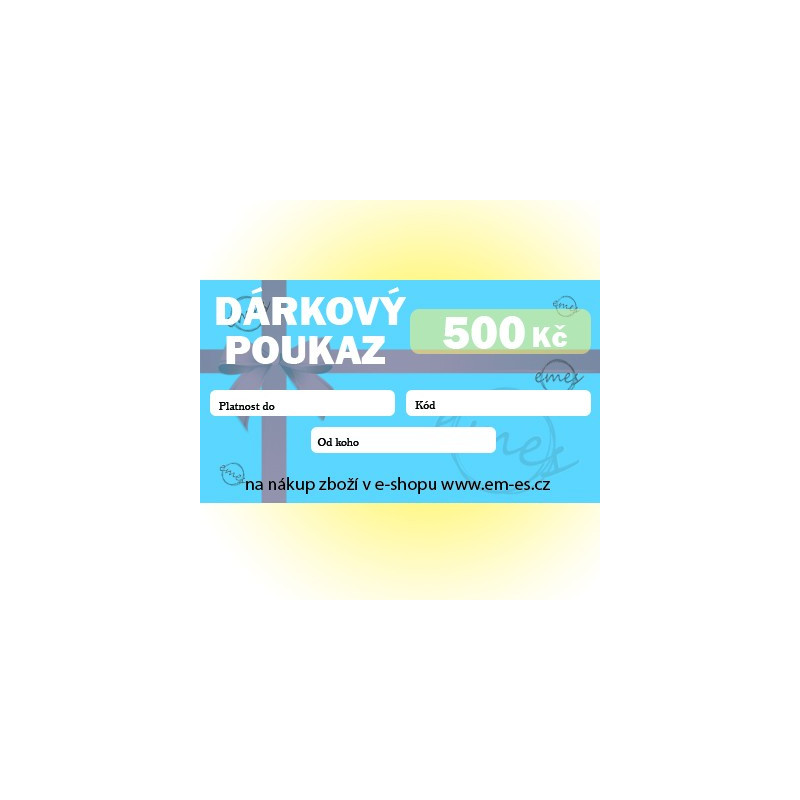 Dárkový poukaz 500 Kč