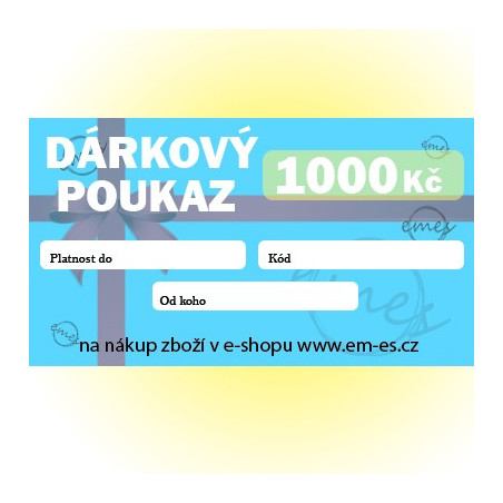 Dárkový poukaz 1000 Kč