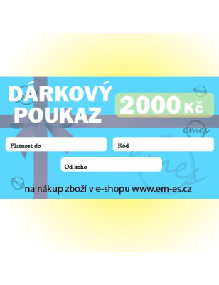 Dárkový poukaz 2000 Kč