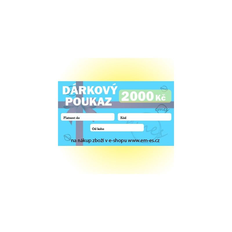 Dárkový poukaz 2000 Kč