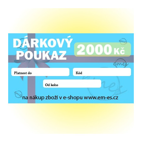 Dárkový poukaz 2000 Kč